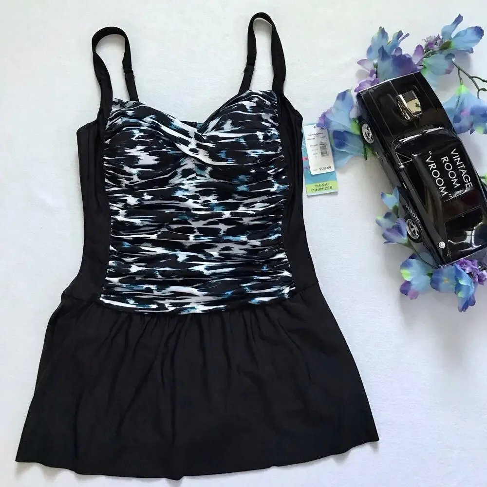 Swim Solutions NWT Tummy Control Skater Swimdress Women 16 - Picture 2 of 15